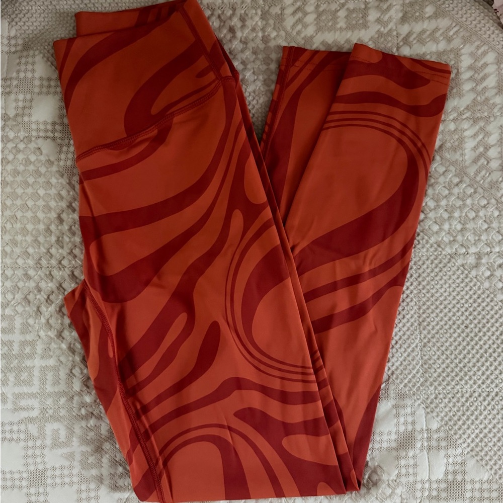 Vitality Orange and Red Patterned Leggings